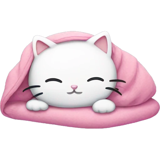 hellokitty cat sleeping cutely emoji