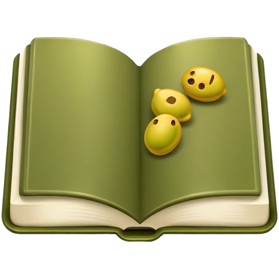 Open olive green book emoji