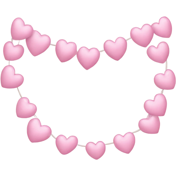 Light pink heart garland’s is  emoji