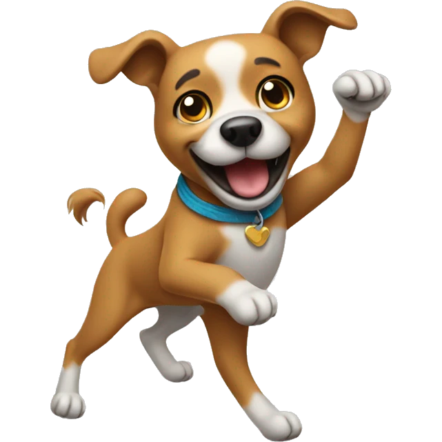 Dancing dog emoji