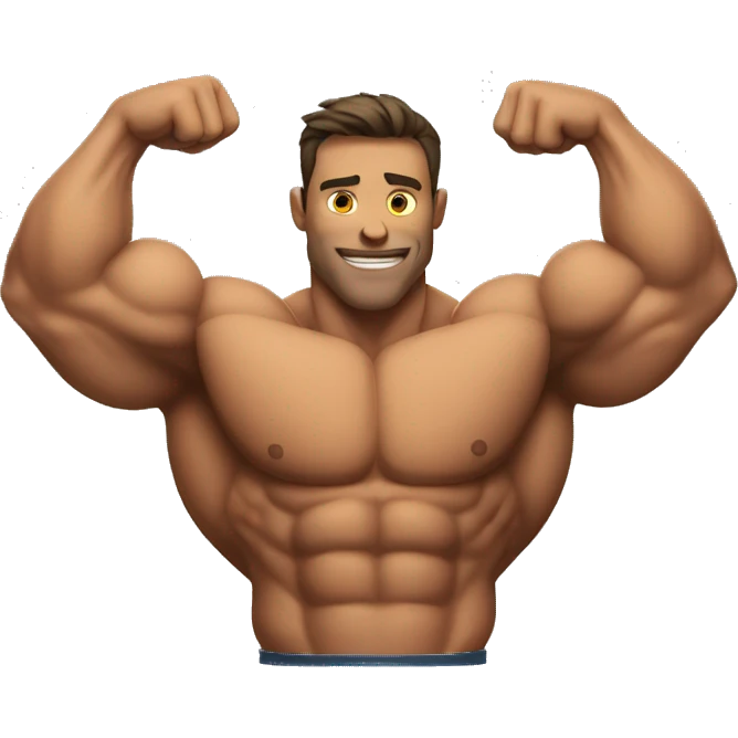 muscular flexing man emoji