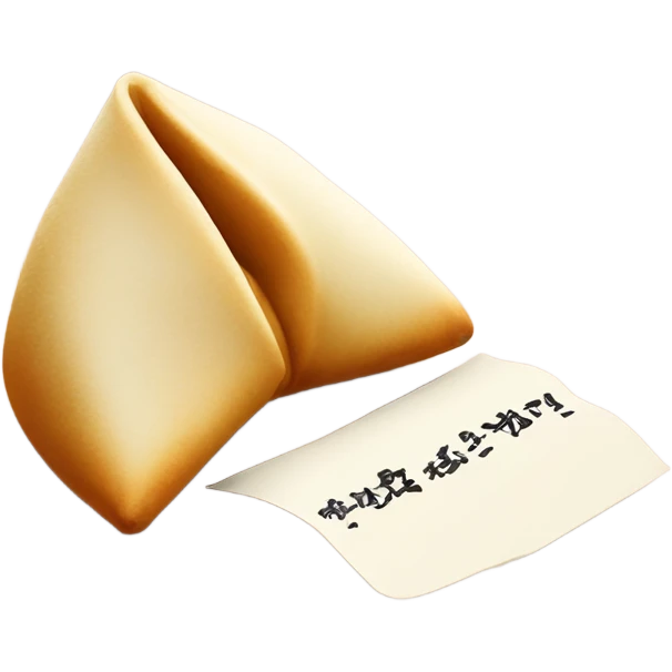 fortune cookie with the note in it emoji
