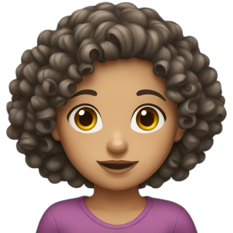 curly brunnet girl emoji