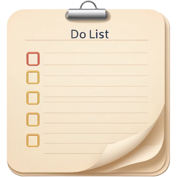 Pale beige to do list emoji