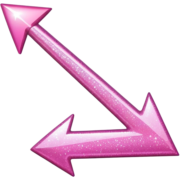 Flèche rose glitter  emoji