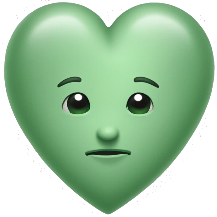 Sage green heart emoji