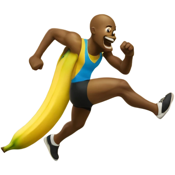 sprinting banana  emoji