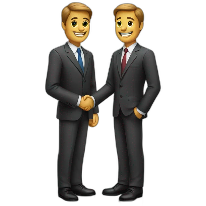 2 Businessmen shaking hands emoji