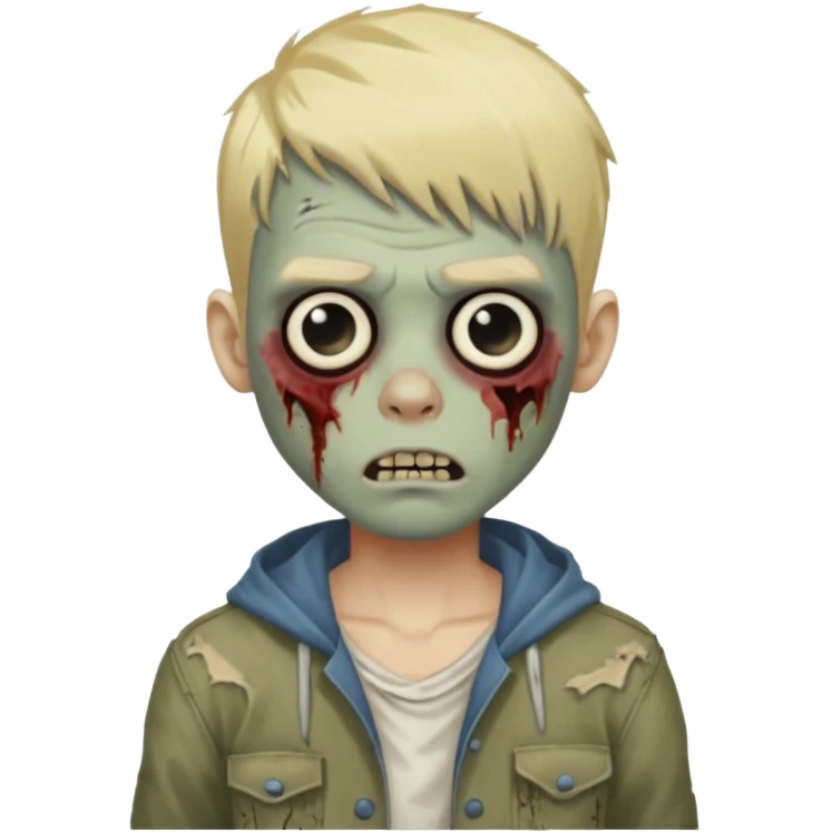 zombie boy with blonde hair emoji