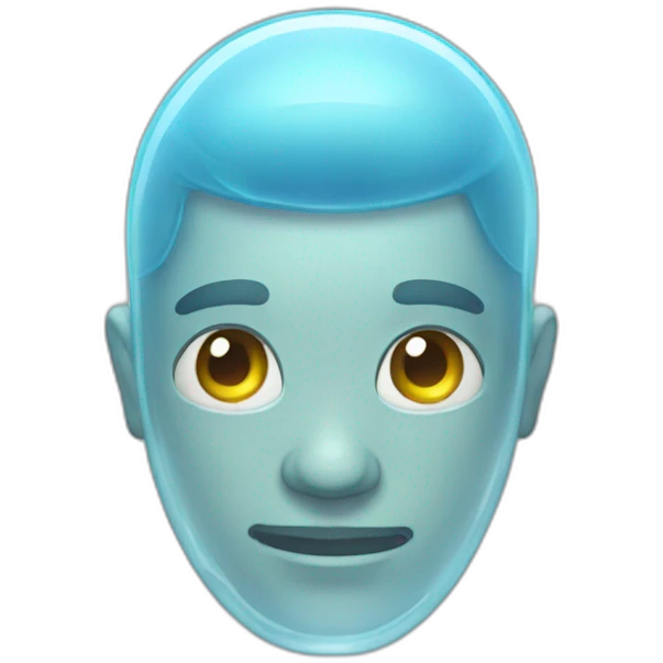 Electric bubble glass head emoji