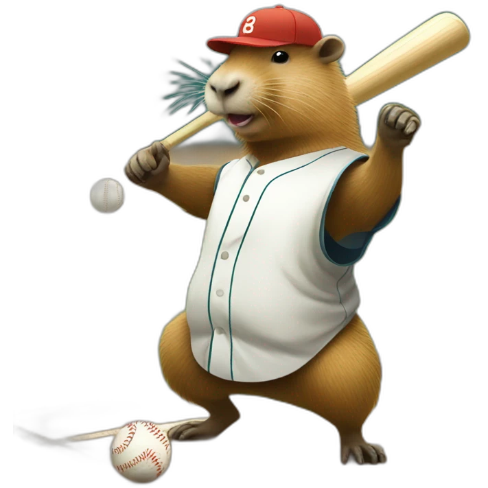 capybara playing baseball emoji