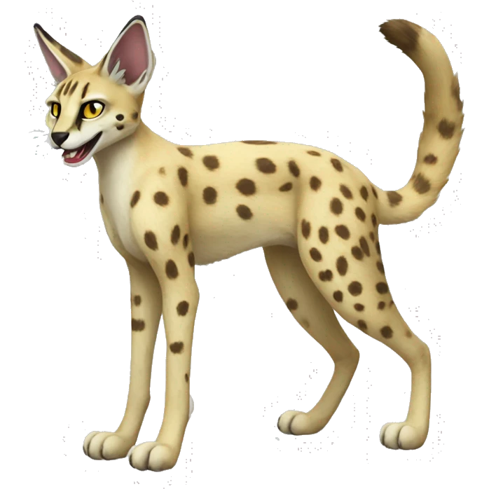 Sergal-Serval-Vernid full body emoji