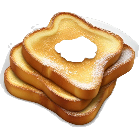 french toast with powdered sugar emoji