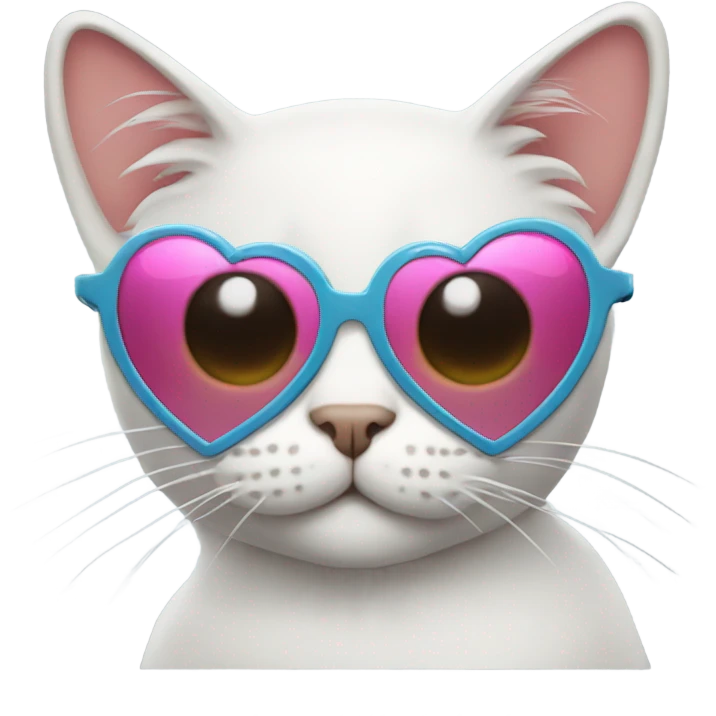 cat wearing heart sunglasses  emoji