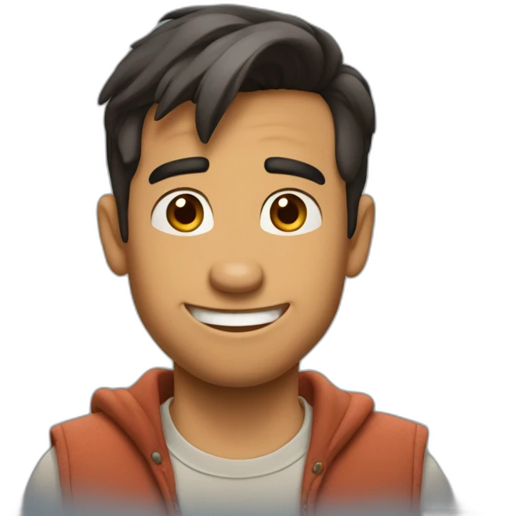imágen al estilo de Disney Pixar de un chico rubio  emoji