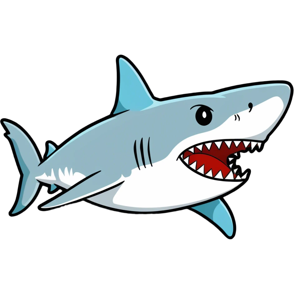 Shark with blood emoji