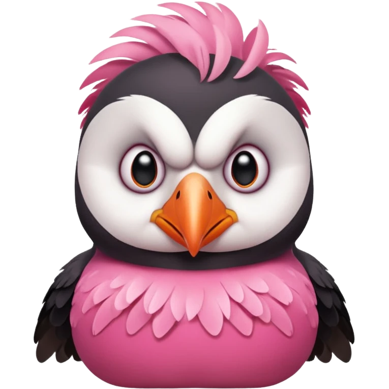 pink puffin angry emoji