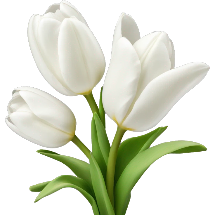 White tulips emoji