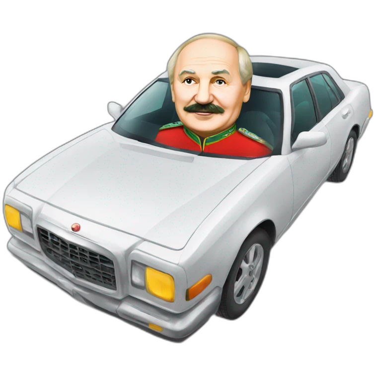 Lukashenko with a car emoji