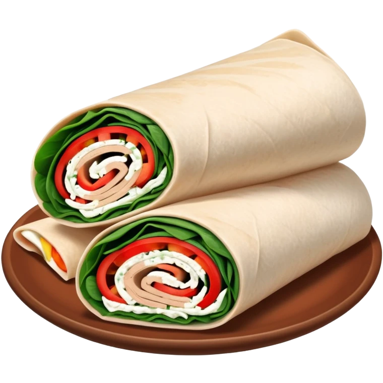 Cream cheese turkey spinach red pepper wrap emoji