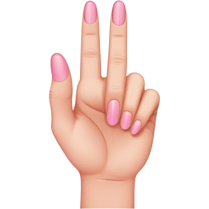 Pink middle finger emoji