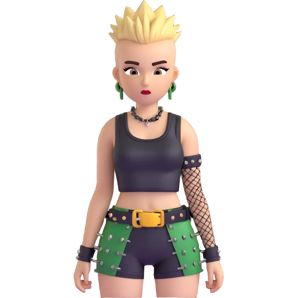 punk rock girl emoji