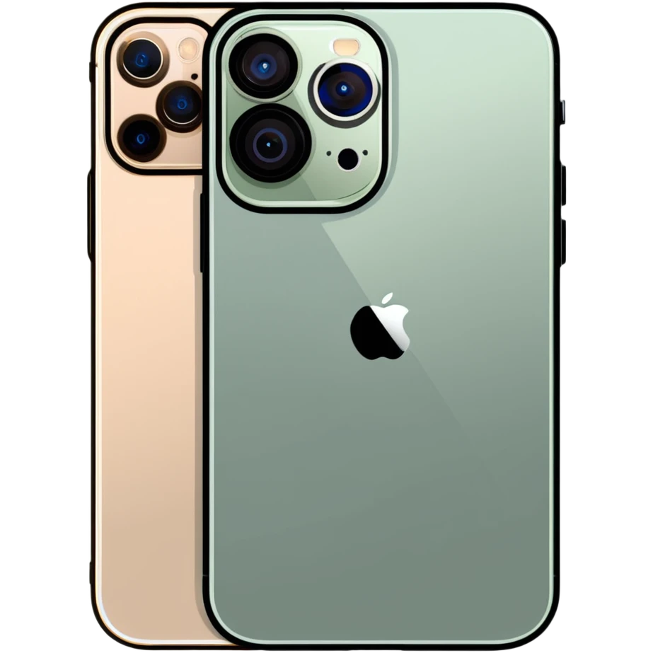 iPhone 15 Pro in natural titanium color with action button and triple camera emoji