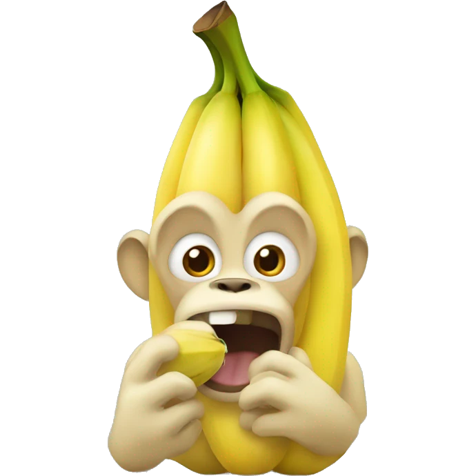 un singe qui mange une banane emoji