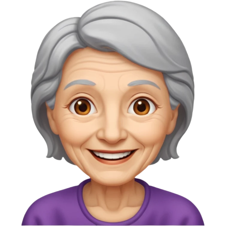 old woman smiling emoji