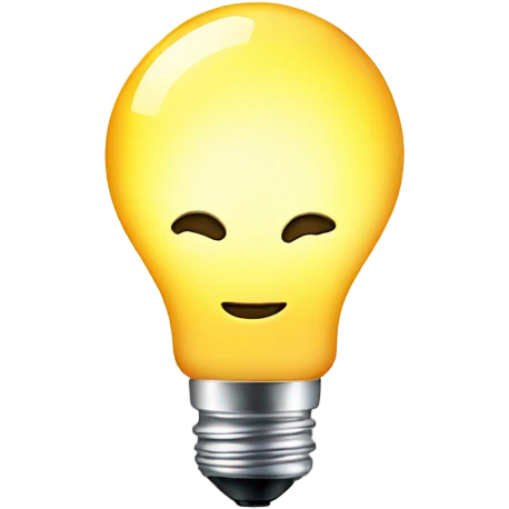 a glowing lightbulb representing an sparkling  idea  emoji
