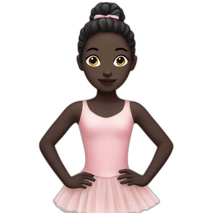 ballerina with black skin  emoji