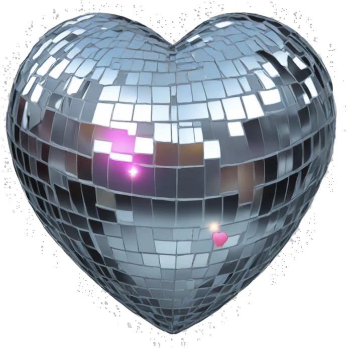  mirrorball heart emoji