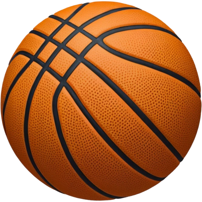 Black basketball colored black emoji