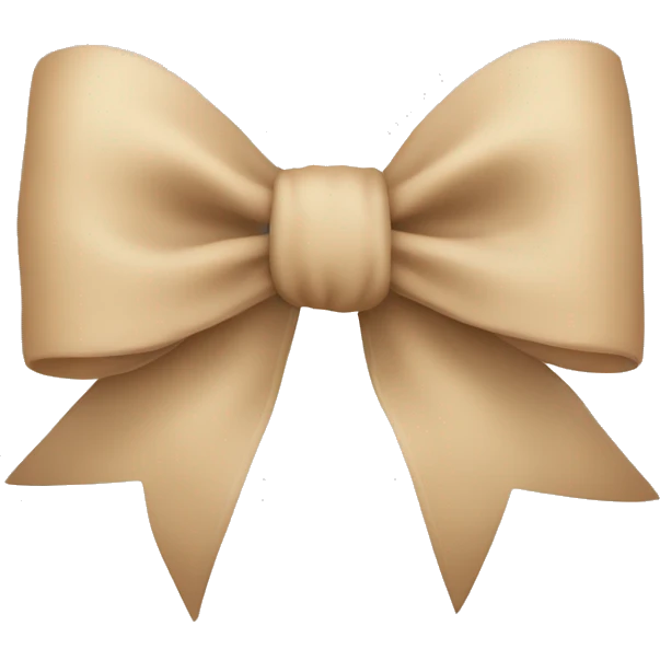 Beige bow emoji