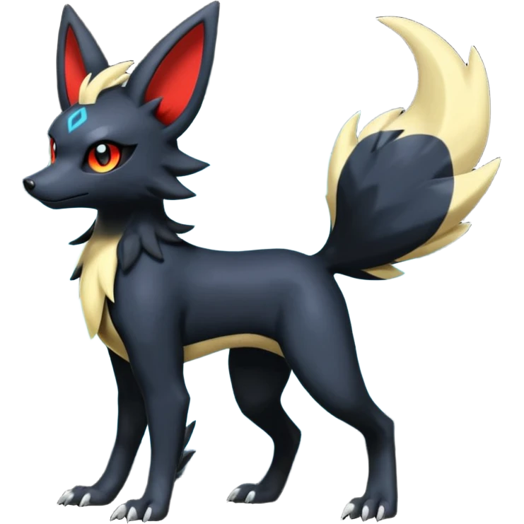 Salandit-Zorua-Nargacuga-Umbreon-Silvally-fusion (full body) emoji