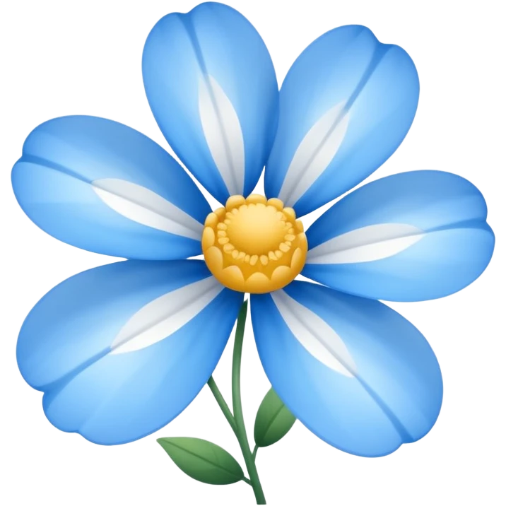 white blue  flower emoji