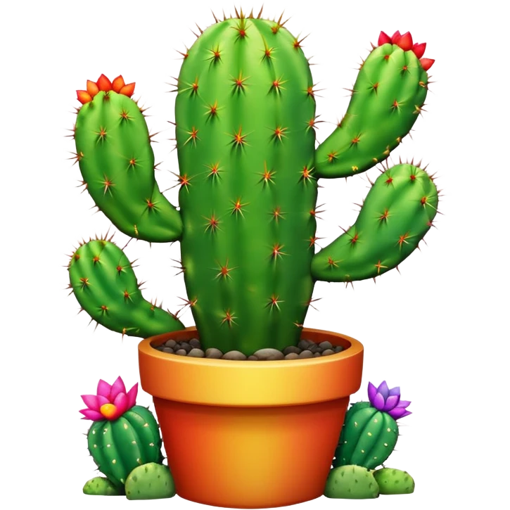 Cactus rainbow emoji