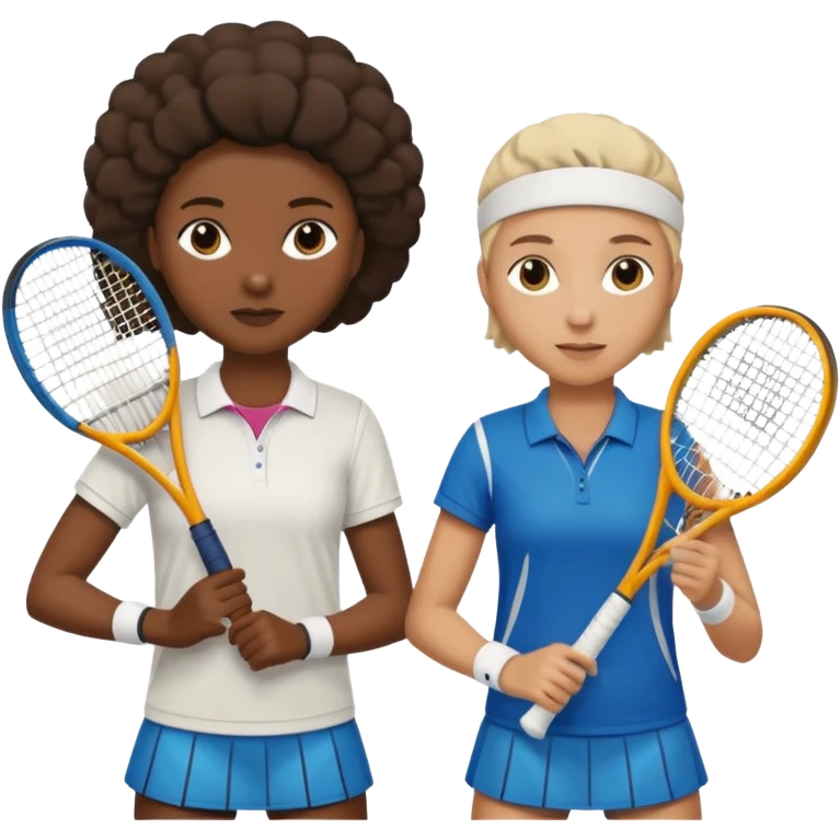 two tennis players emoji