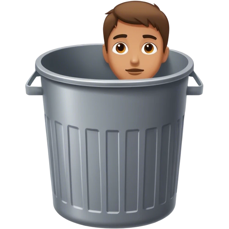 man in a trash can  emoji