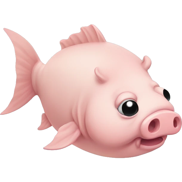 sad pig fish emoji