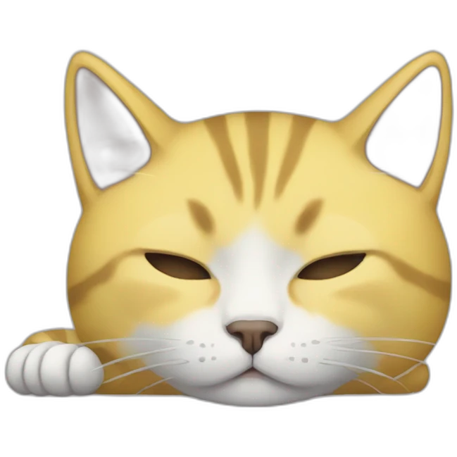 yellow-and-grey-mixed-cat-sleep emoji
