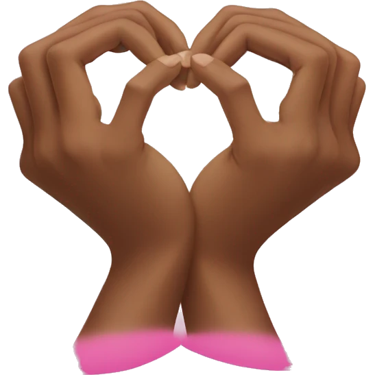 Woman making a heart with her hands  emoji