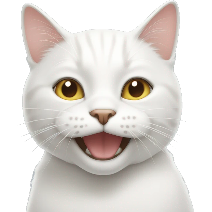 ‘Van’ white cat smiling  emoji