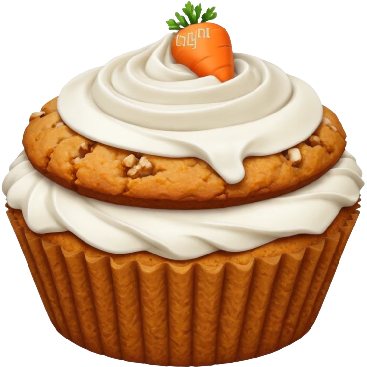 carrot cake muffins with NO green emoji