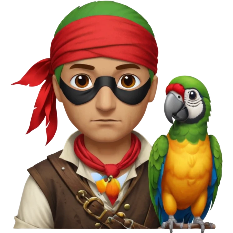 pirate and parrot emoji