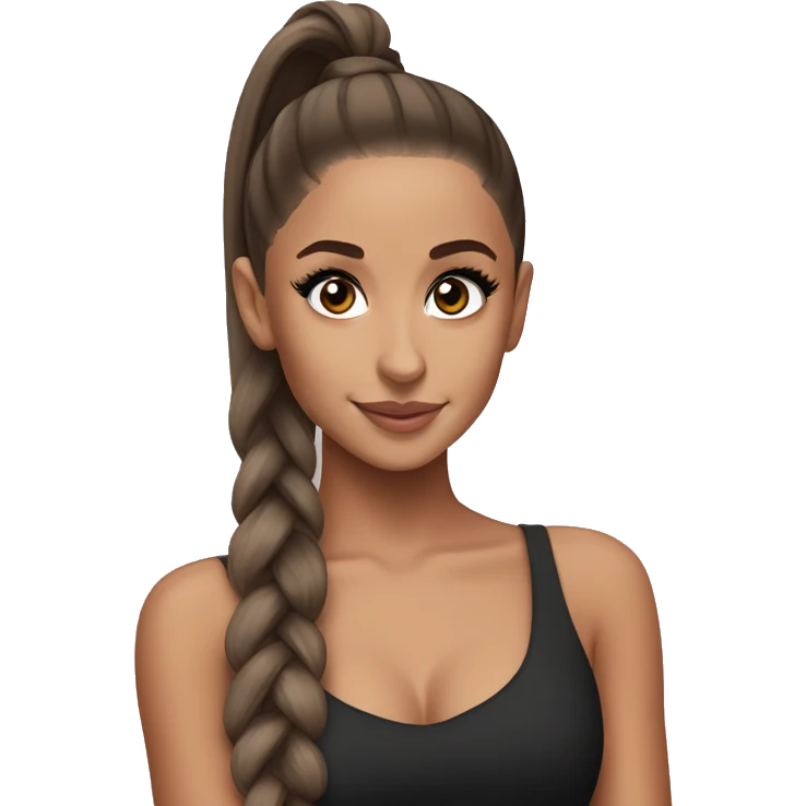 ariana grande with high ponytail  emoji