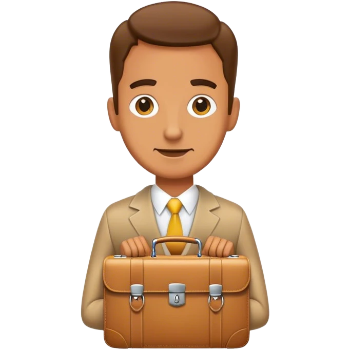 Man with 4 briefcases emoji