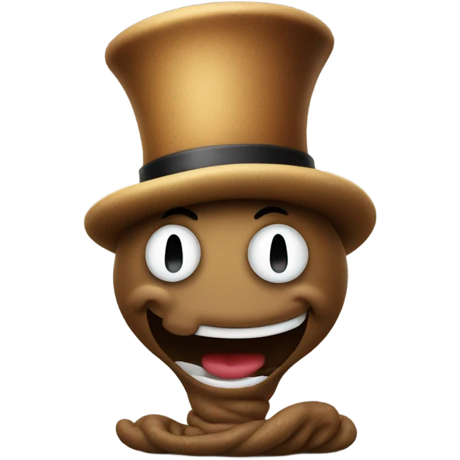 poop tipping a hat emoji
