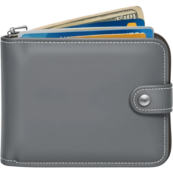 grey open empty wallet emoji