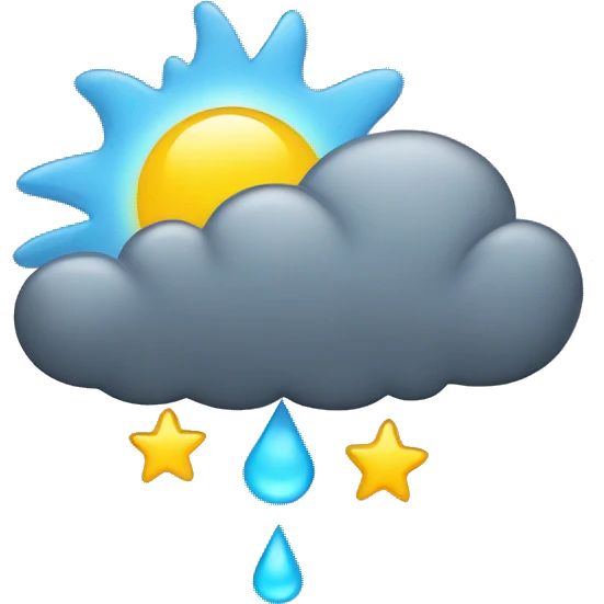 Sun and cloud emoji
